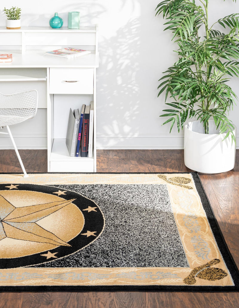 Frontier Trails Collection Area Rug - Redwood Rectangle Blue  lifestyle 7