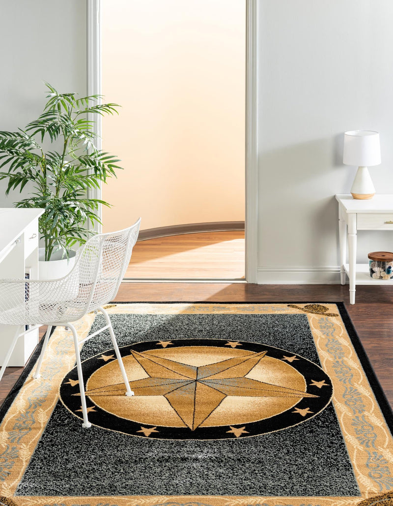 Frontier Trails Collection Area Rug - Redwood Rectangle Blue  lifestyle 11