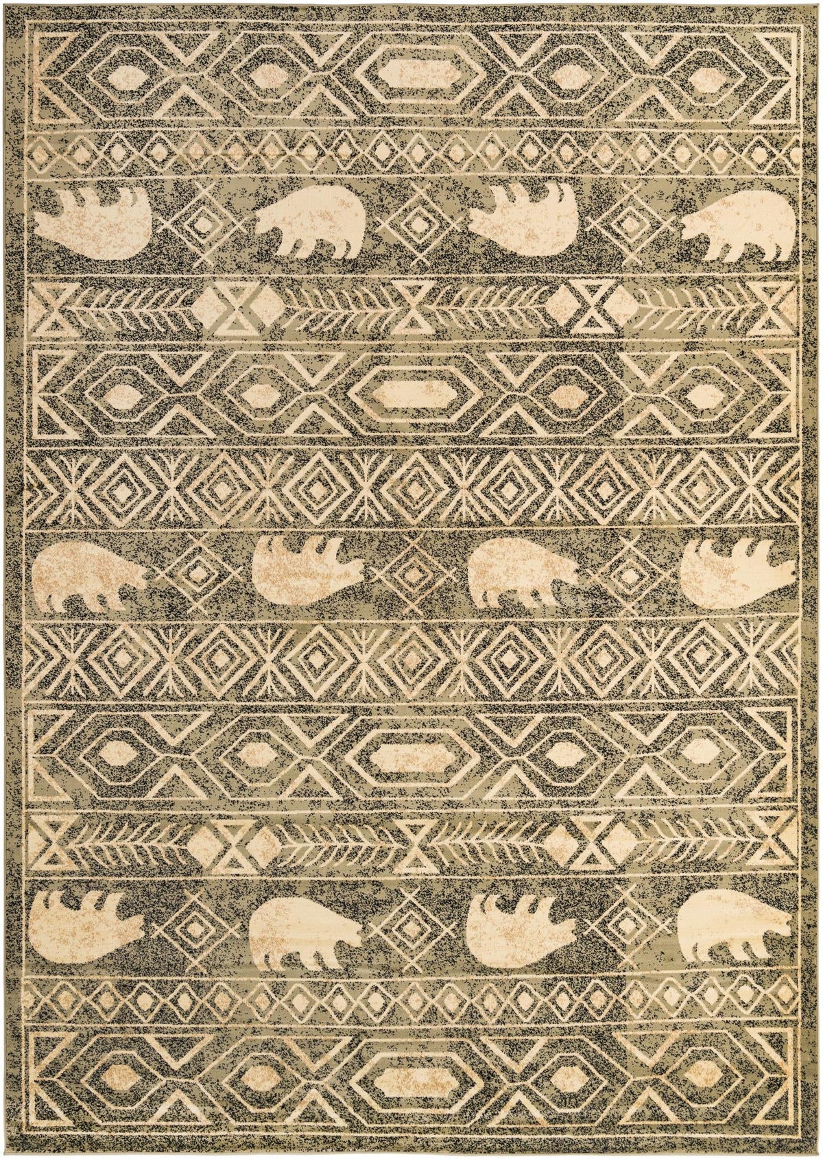 Frontier Trails Collection Area Rug -  Sedona Rectangle Green  lifestyle 3
