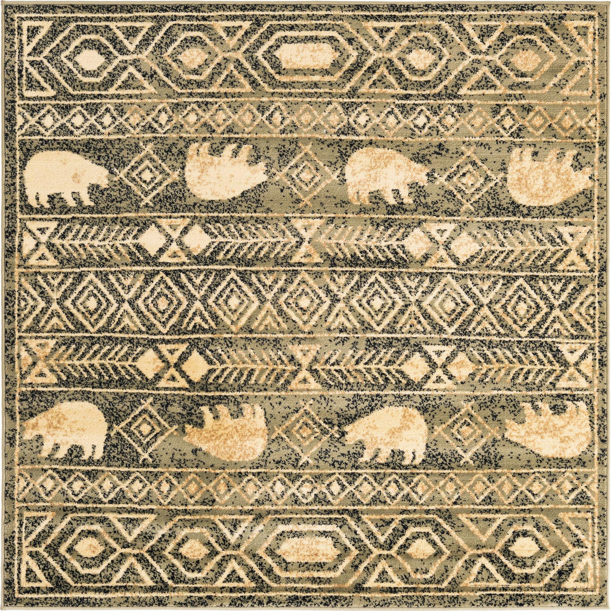 Frontier Trails Collection Area Rug -  Sedona Square Green  lifestyle 78