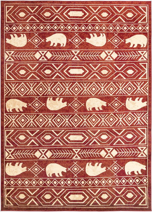 Frontier Trails Collection Area Rug -  Sedona Rectangle Red Main