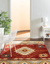 Frontier Trails Collection Area Rug -  Evergreen Rectangle Red  lifestyle 7