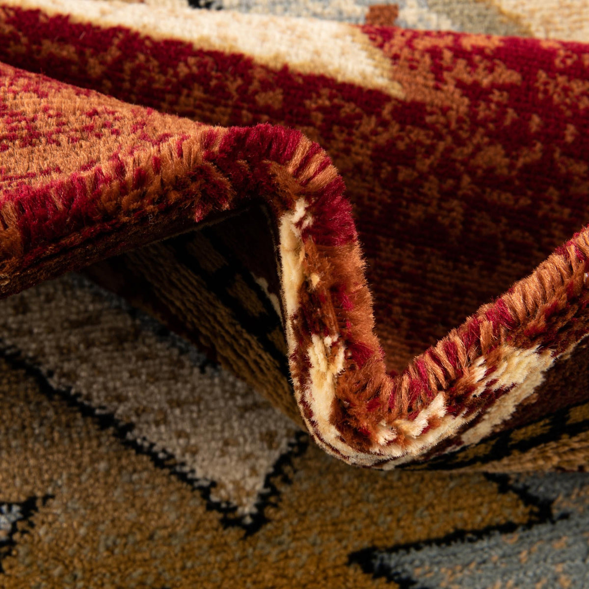 Frontier Trails Collection Area Rug -  Evergreen Rectangle Red  lifestyle 22