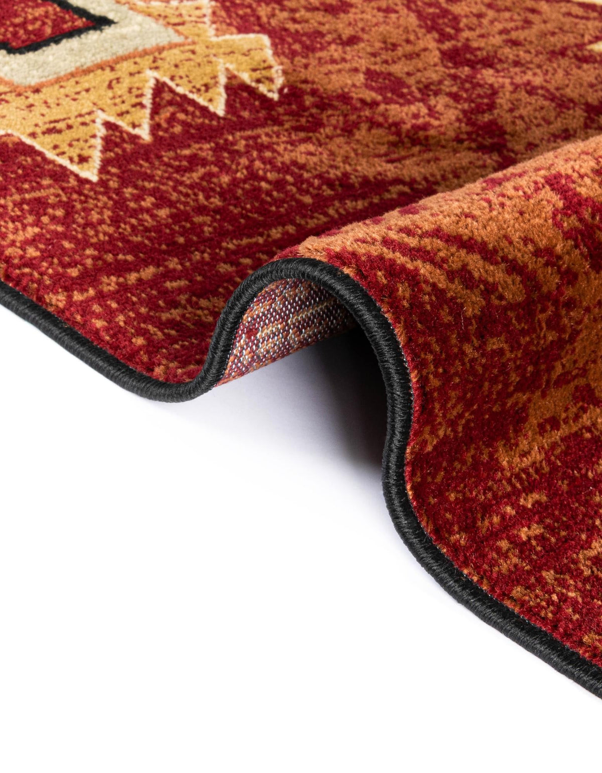 Frontier Trails Collection Area Rug -  Evergreen Rectangle Red  lifestyle 28