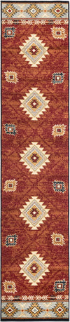 Frontier Trails Collection Area Rug -  Evergreen Runner Red  lifestyle 29