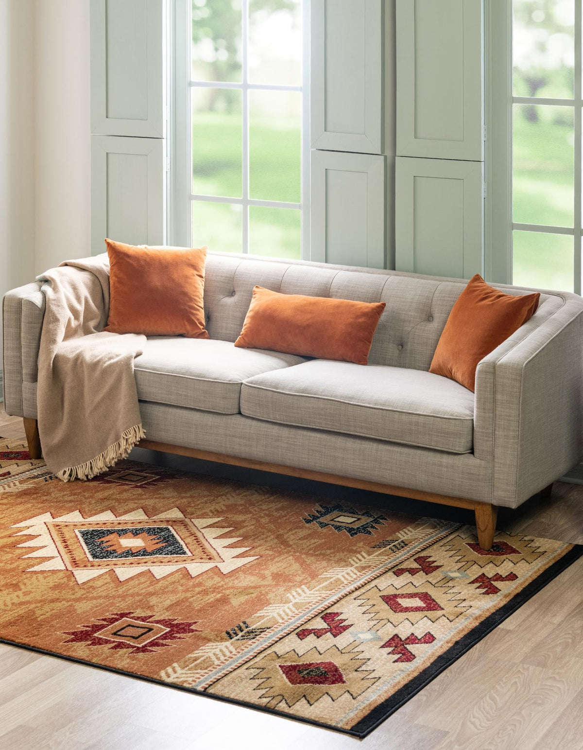 Frontier Trails Collection Area Rug -  Evergreen Rectangle Brick  lifestyle 12