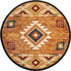 Frontier Trails Collection Area Rug -  Evergreen Round Brick  lifestyle 40