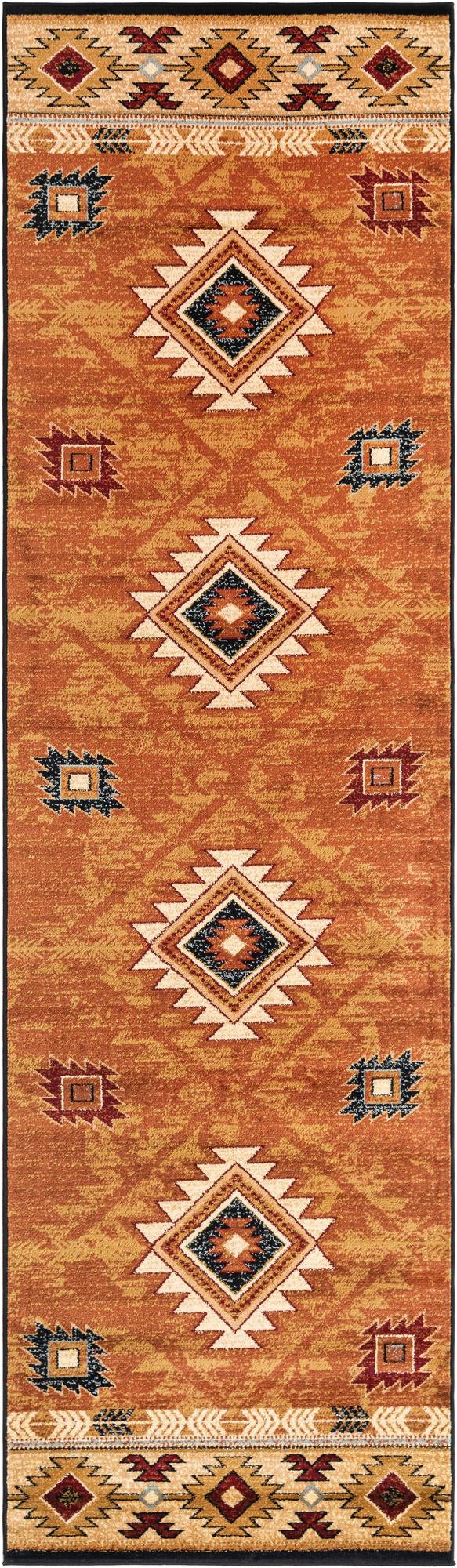 Frontier Trails Collection Area Rug -  Evergreen Runner Brick  lifestyle 33