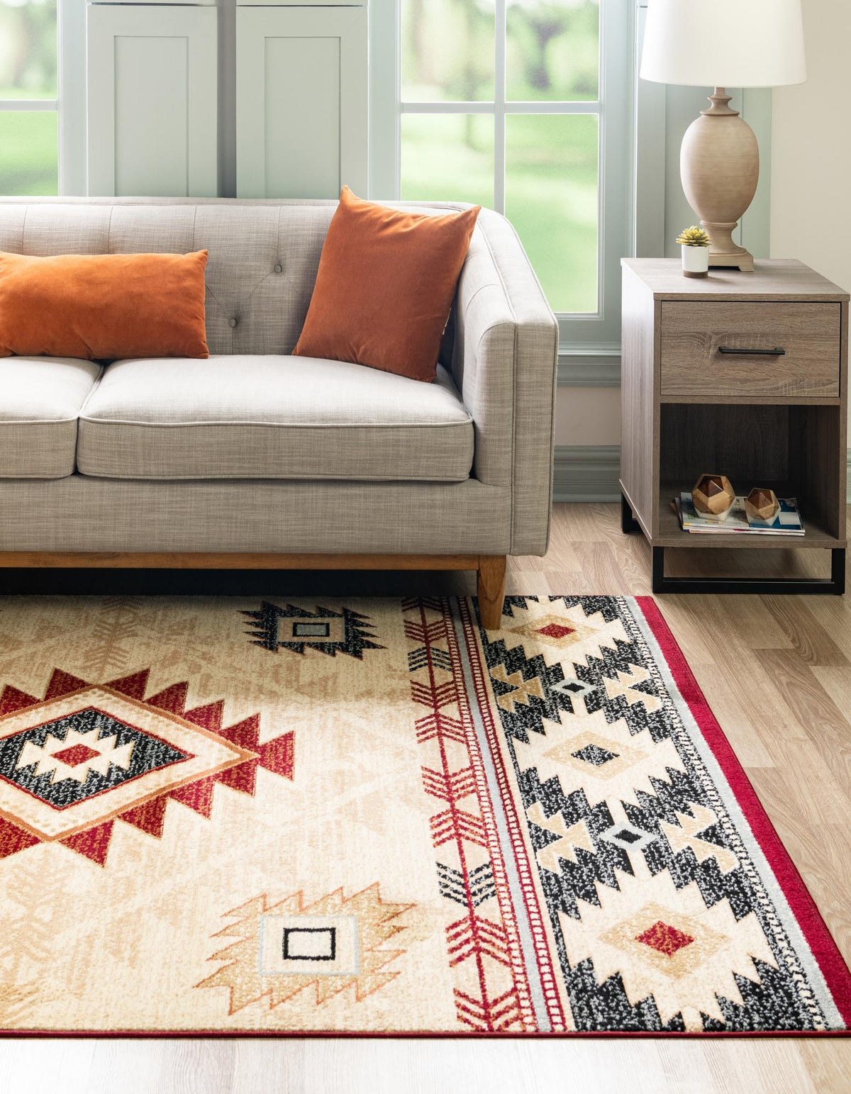 Frontier Trails Collection Area Rug -  Evergreen Rectangle Ivory  lifestyle 5