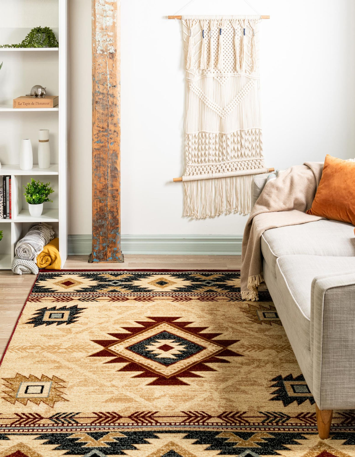 Frontier Trails Collection Area Rug -  Evergreen Rectangle Ivory  lifestyle 8
