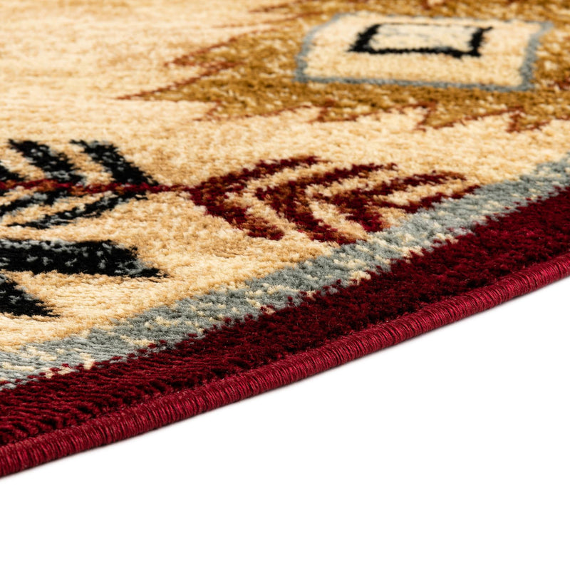 Frontier Trails Collection Area Rug -  Evergreen Round Ivory  lifestyle 71