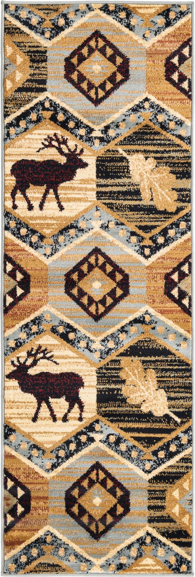 Frontier Trails Collection Area Rug -  Mesa Runner Blue  lifestyle 21