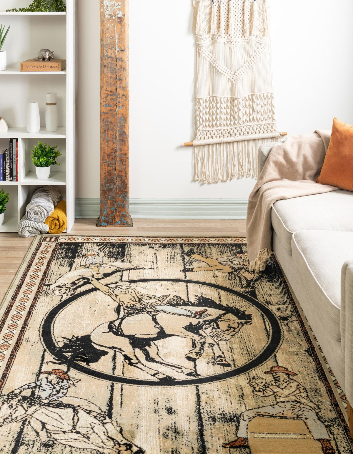 Frontier Trails Collection Area Rug -  Hickory Rectangle Green  lifestyle 6