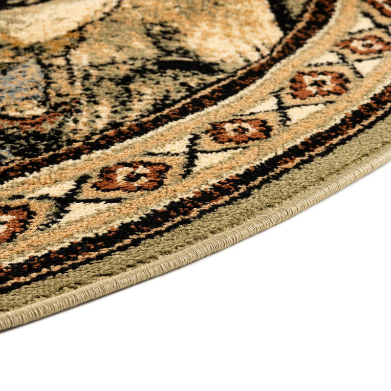 Frontier Trails Collection Area Rug -  Hickory Round Green  lifestyle 56