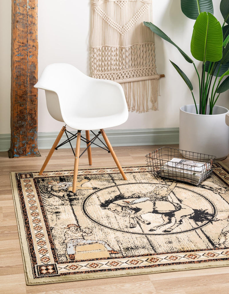 Frontier Trails Collection Area Rug -  Hickory Square Green  lifestyle 28