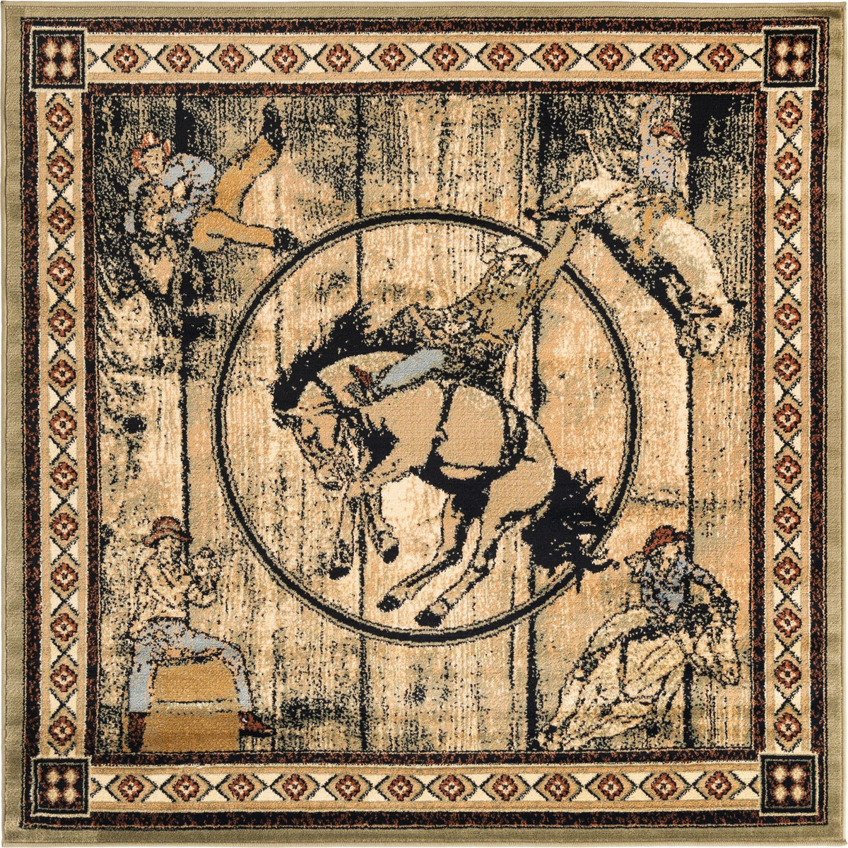 Frontier Trails Collection Area Rug -  Hickory Square Green  lifestyle 22