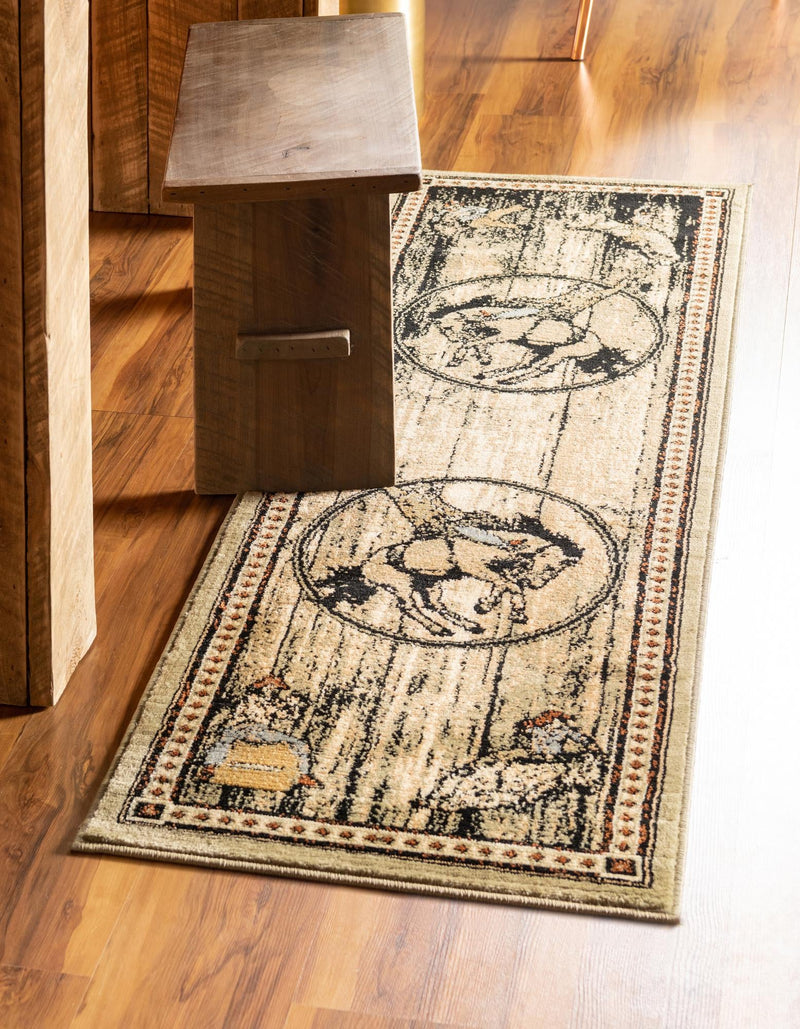 Frontier Trails Collection Area Rug -  Hickory Runner Green  lifestyle 29