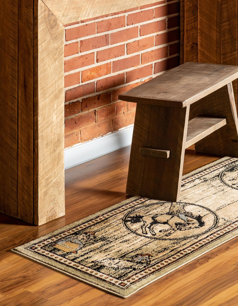 Frontier Trails Collection Area Rug -  Hickory Runner Green  lifestyle 35