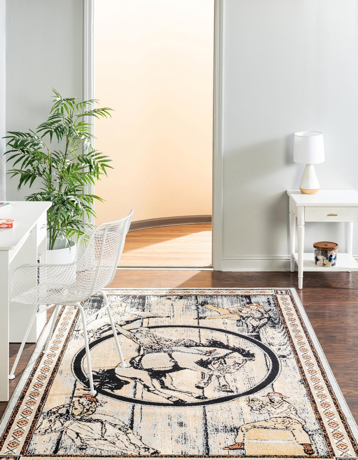 Frontier Trails Collection Area Rug -  Hickory Rectangle Blue  lifestyle 5