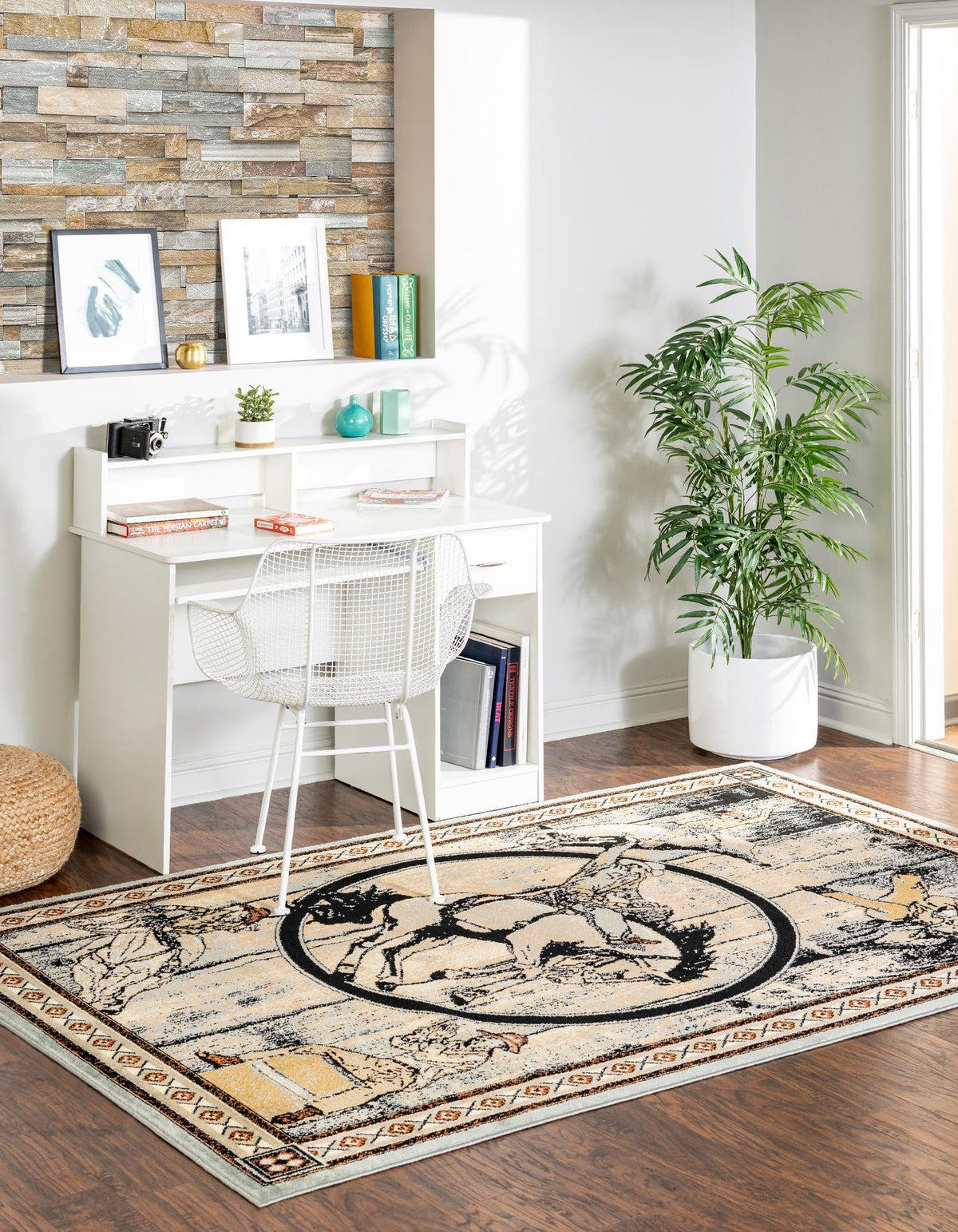 Frontier Trails Collection Area Rug -  Hickory Rectangle Blue  lifestyle 7