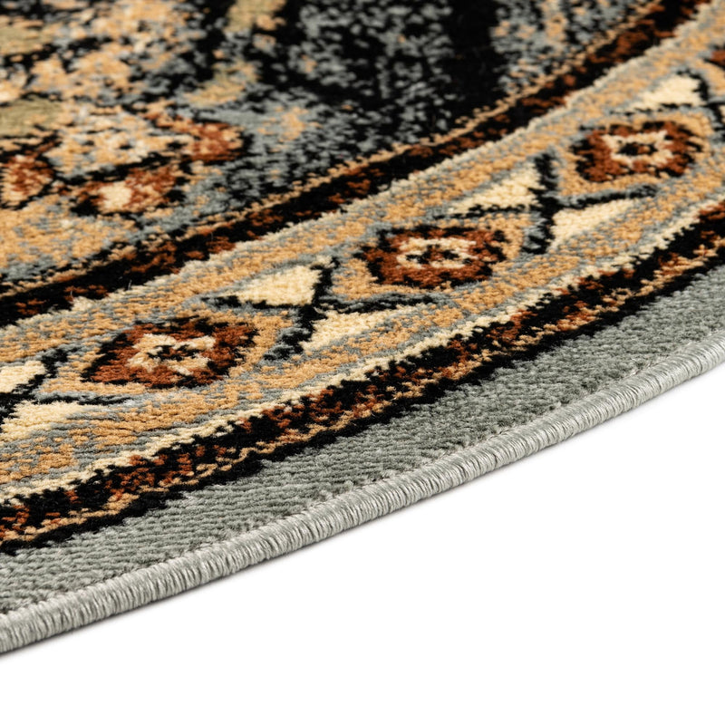 Frontier Trails Collection Area Rug -  Hickory Round Blue  lifestyle 54