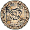 Frontier Trails Collection Area Rug -  Hickory Round Blue  lifestyle 19