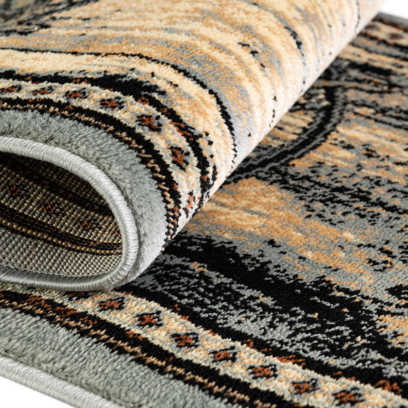Frontier Trails Collection Area Rug -  Hickory Runner Blue  lifestyle 49