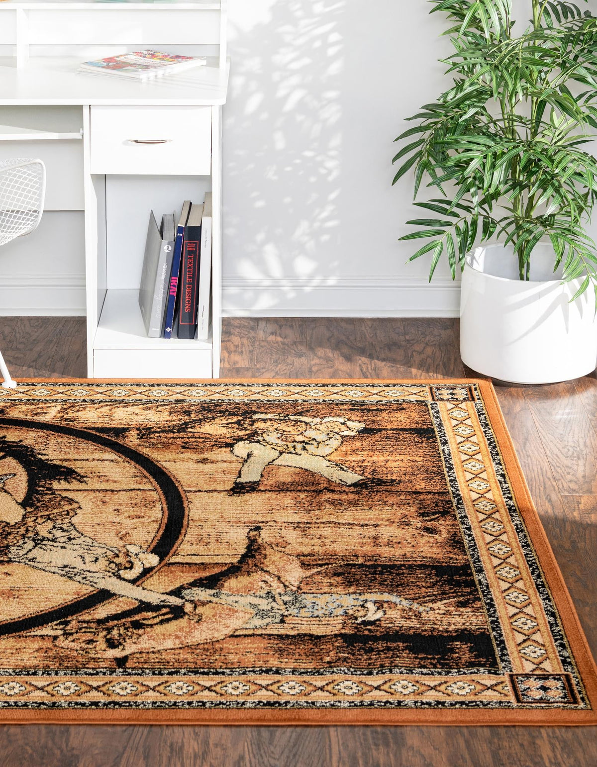 Frontier Trails Collection Area Rug -  Hickory Rectangle Walnut  lifestyle 6