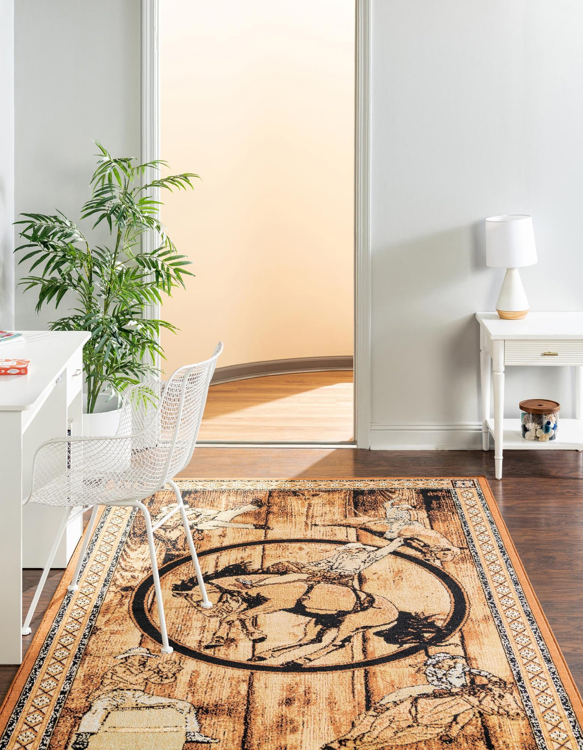 Frontier Trails Collection Area Rug -  Hickory Rectangle Walnut  lifestyle 9