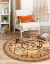 Frontier Trails Collection Area Rug -  Hickory Round Walnut  lifestyle 57