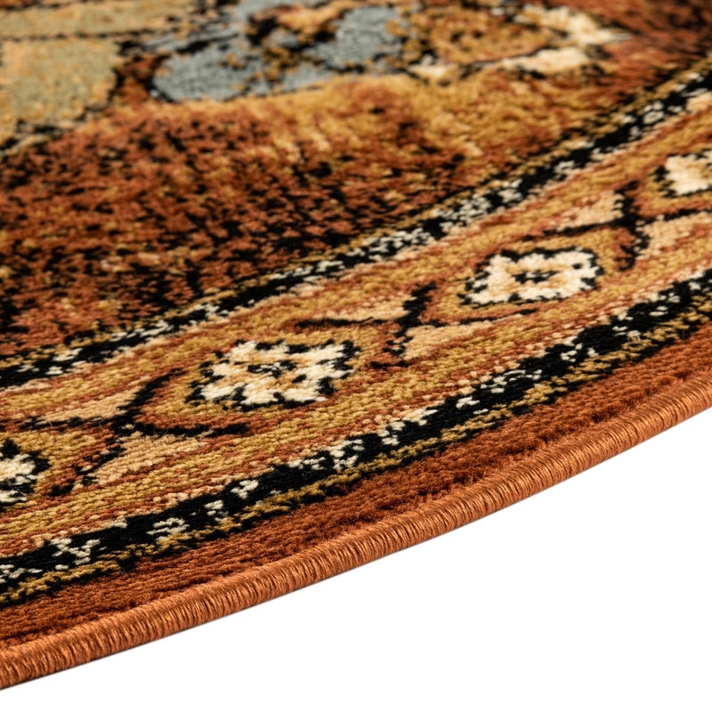 Frontier Trails Collection Area Rug -  Hickory Round Walnut  lifestyle 79