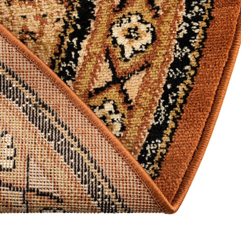 Frontier Trails Collection Area Rug -  Hickory Round Walnut  lifestyle 95