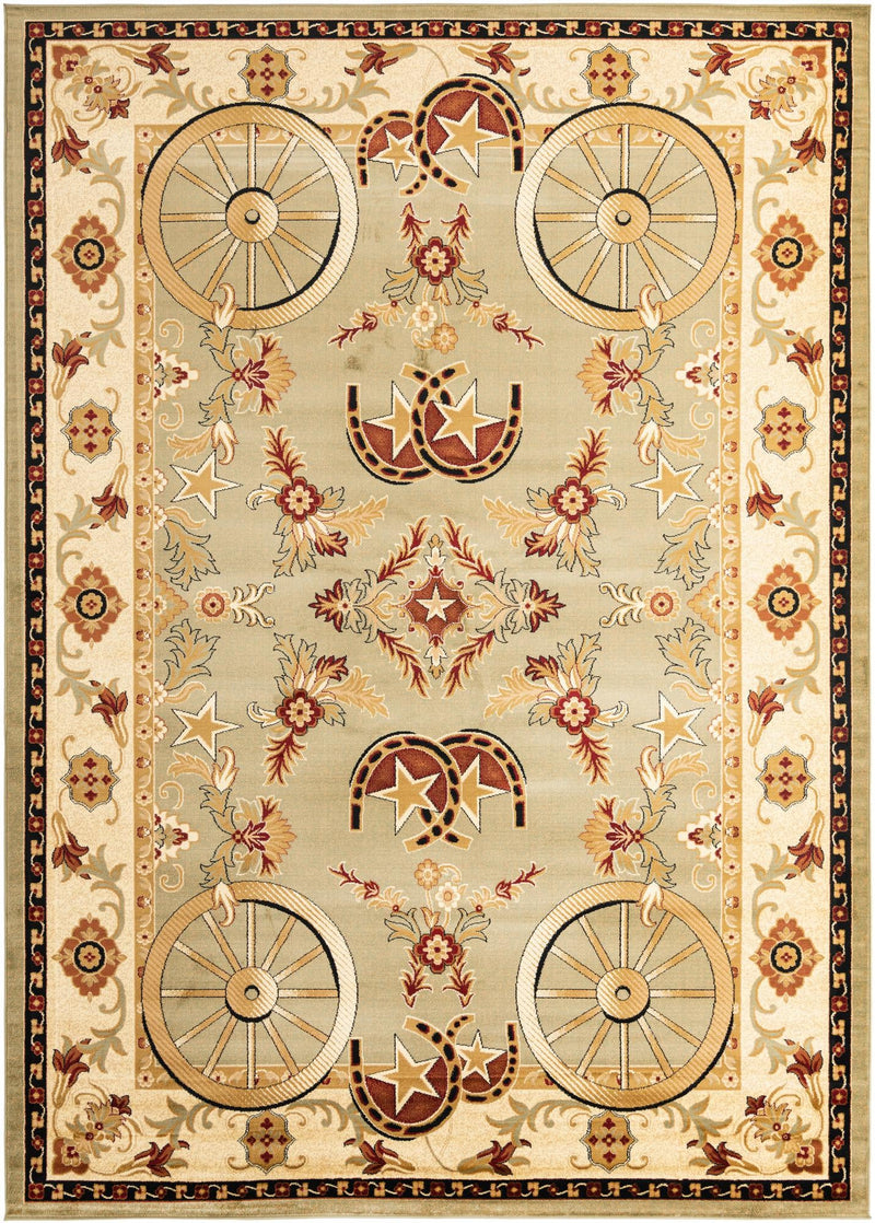 Frontier Trails Collection Area Rug -  Onyx Rectangle Green  lifestyle 4