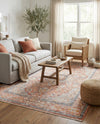 Seville Stripes Collection Area Rug - Cadiz (Brick Red) Rectangle Brick Red  lifestyle 15