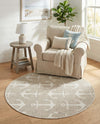 Seaside Haven Rugs Collection Area Rug - Sapphire (Gray) Round Gray  lifestyle 17