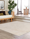 Bloomsbury Elegance Collection Area Rug -  Kensington (Ivory) Square Ivory  lifestyle 26