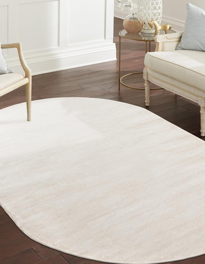 Bloomsbury Elegance Collection Area Rug -  Kensington (Ivory) Oval Ivory  lifestyle 22