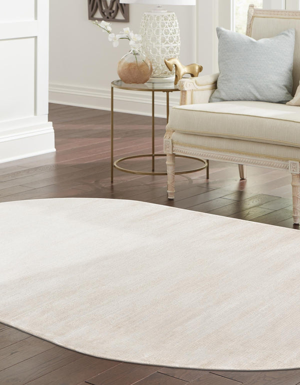 Bloomsbury Elegance Collection Area Rug -  Kensington (Ivory) Oval Ivory  lifestyle 27