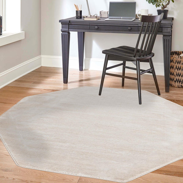 Bloomsbury Elegance Collection Area Rug -  Kensington (Ivory) Octagon Ivory  lifestyle 92