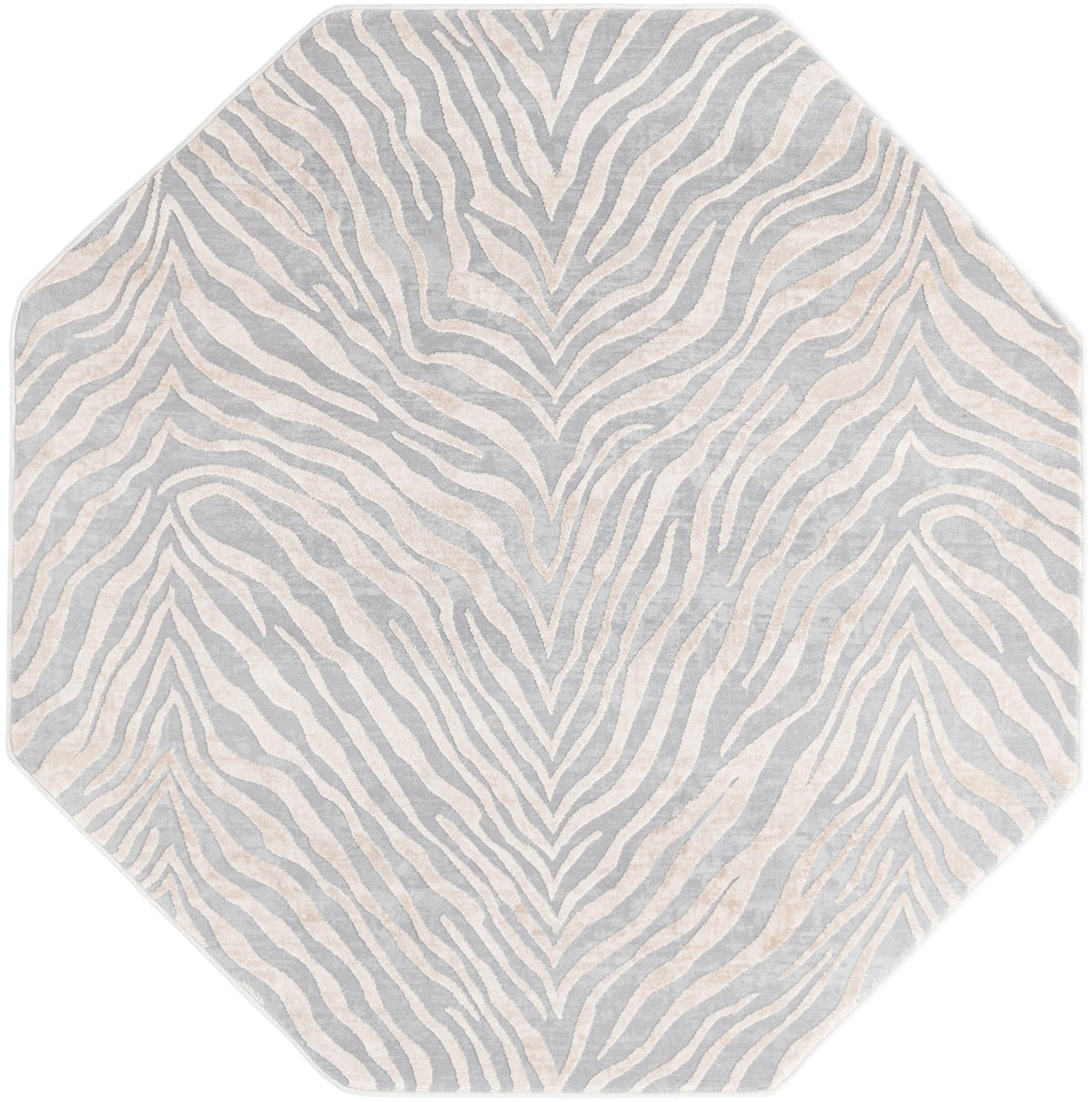Bloomsbury Elegance Collection Area Rug -  Chelsea Octagon Gray and Ivory  lifestyle 37