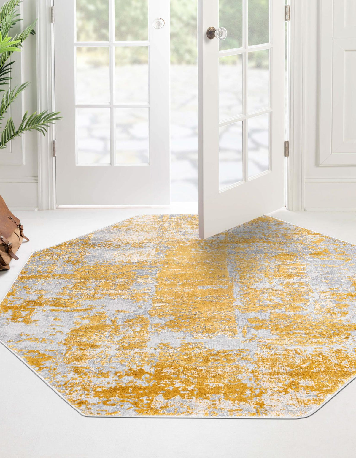 Bloomsbury Elegance Collection Area Rug -  Belgravia Octagon Yellow  lifestyle 68