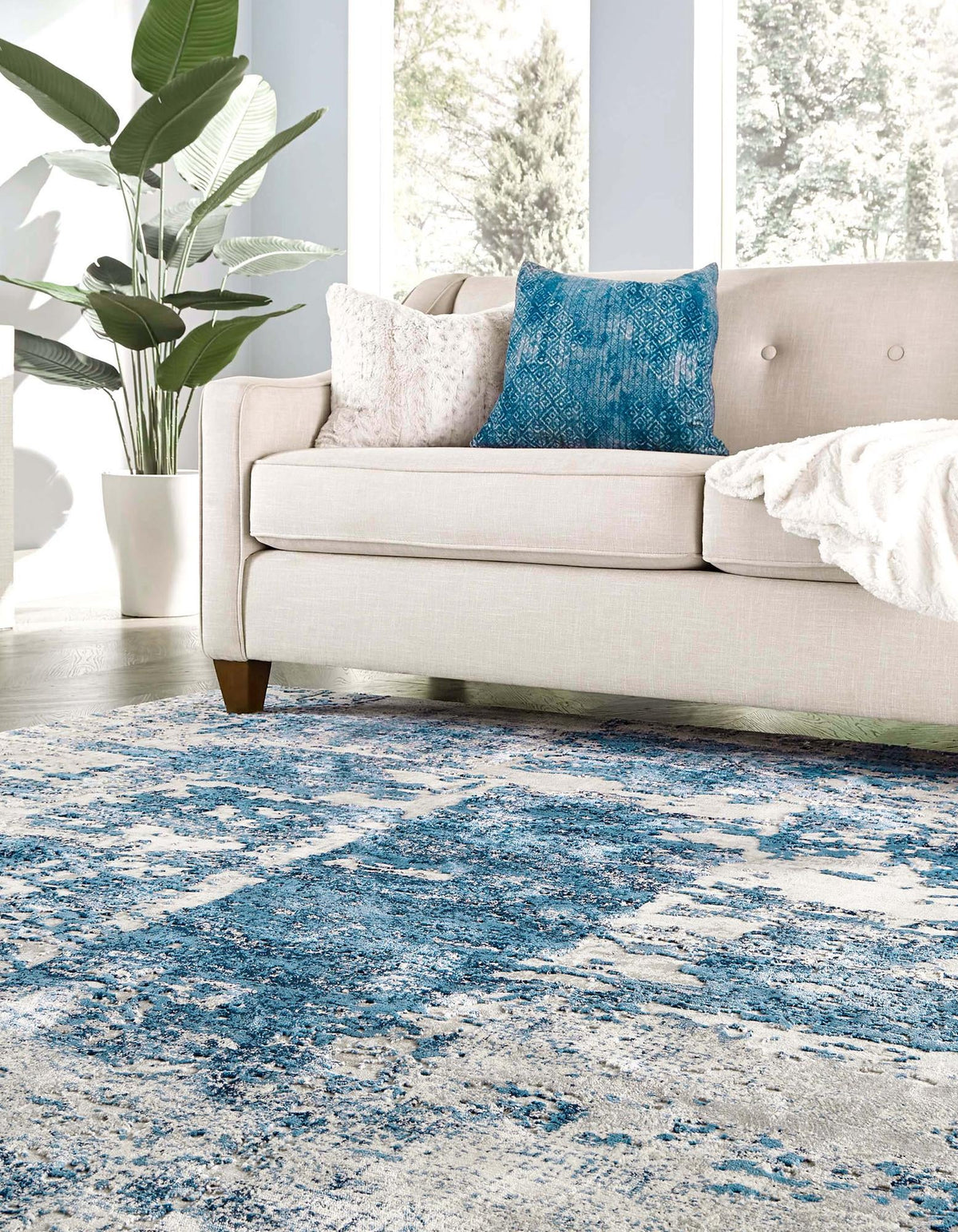 Bloomsbury Elegance Collection Area Rug -  Belgravia Square Blue  lifestyle 88