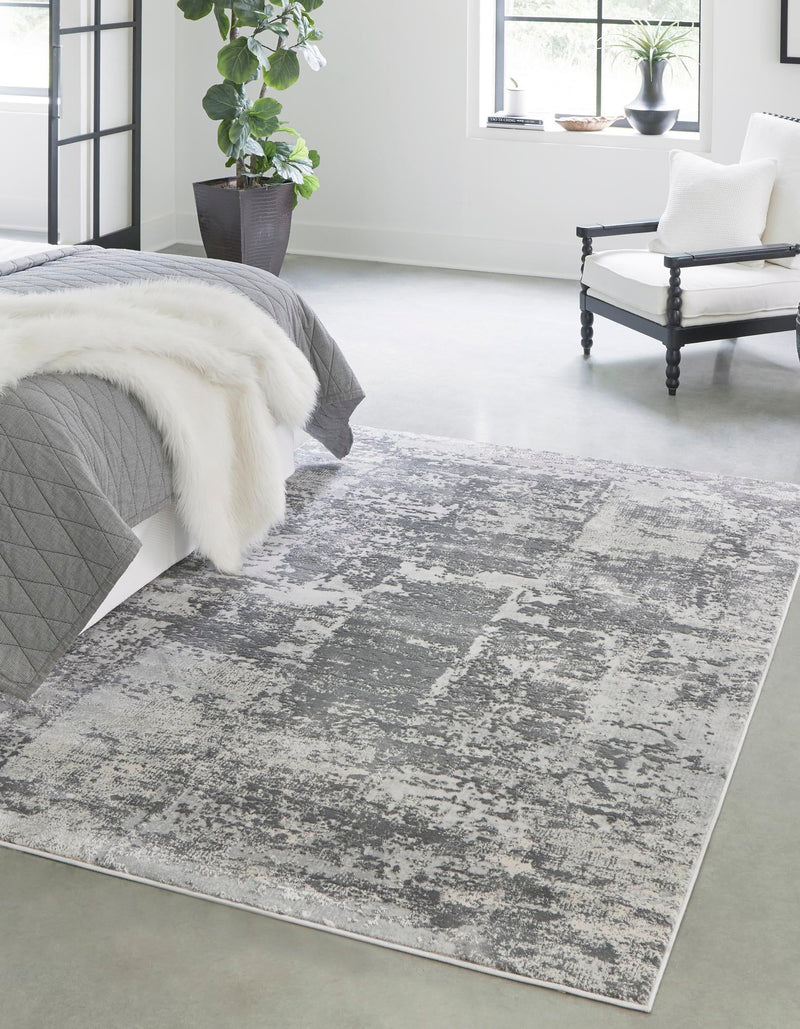 Bloomsbury Elegance Collection Area Rug -  Belgravia Rectangle Gray  lifestyle 8