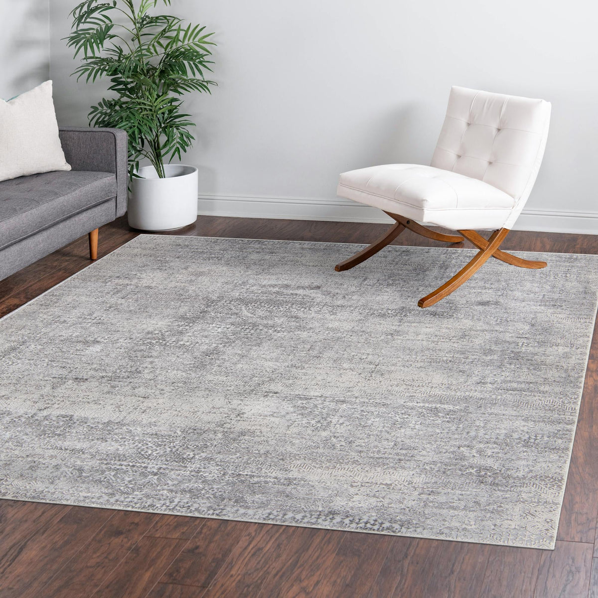 Bloomsbury Elegance Collection Area Rug -  Pimlico Square Gray  lifestyle 119