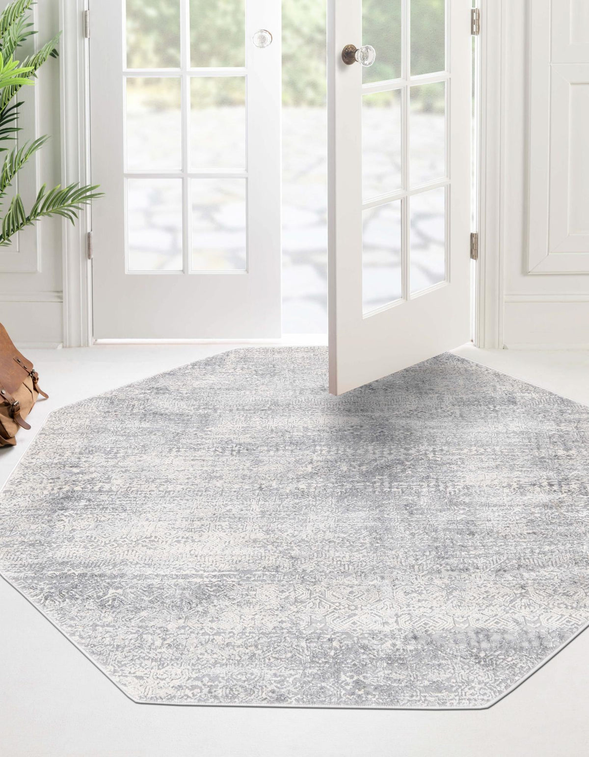 Bloomsbury Elegance Collection Area Rug -  Pimlico Octagon Gray  lifestyle 45