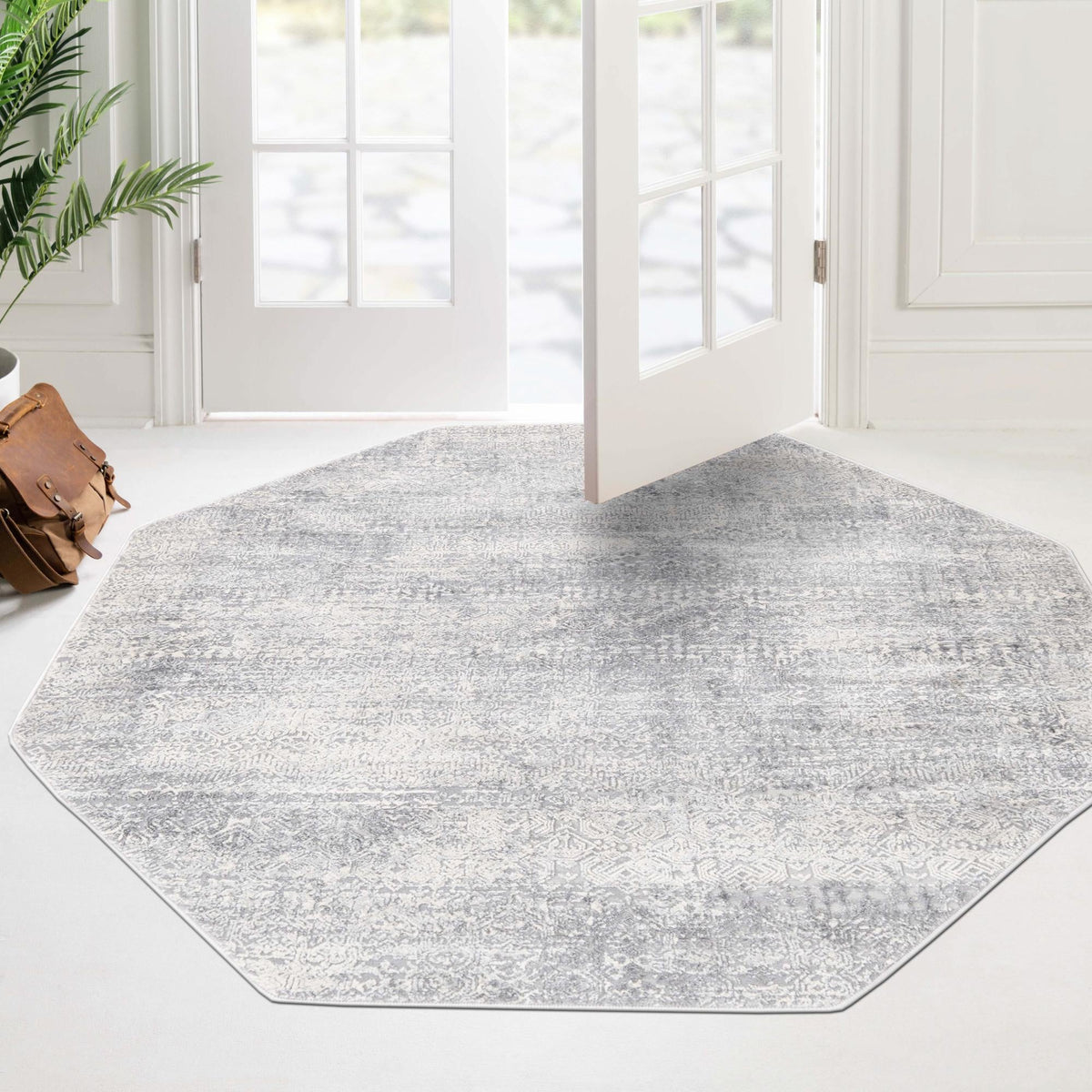 Bloomsbury Elegance Collection Area Rug -  Pimlico Octagon Gray  lifestyle 72