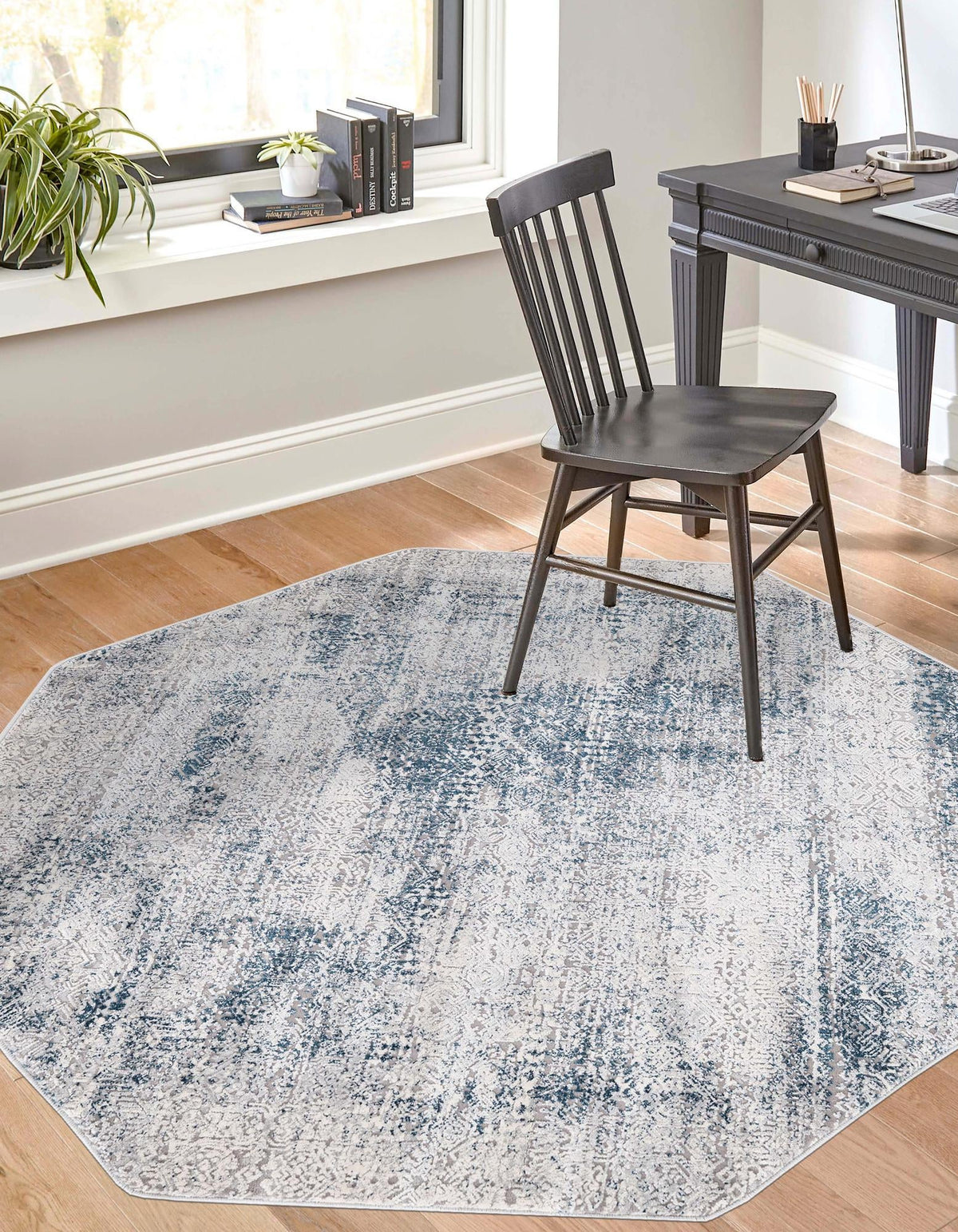 Bloomsbury Elegance Collection Area Rug -  Pimlico Octagon Blue  lifestyle 43