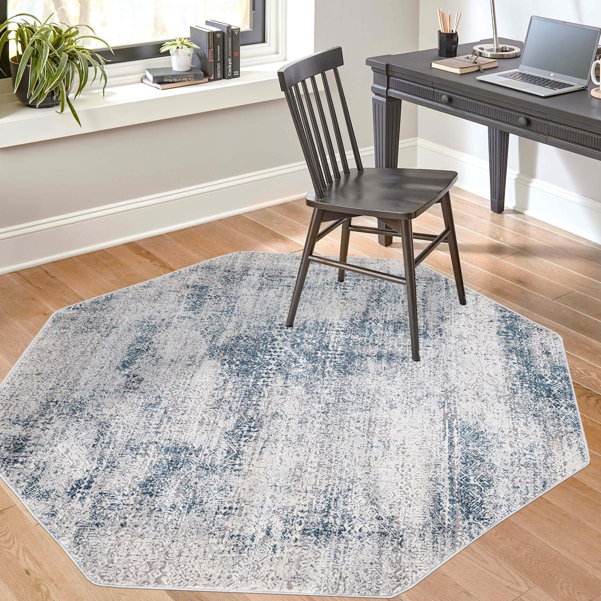 Bloomsbury Elegance Collection Area Rug -  Pimlico Octagon Blue  lifestyle 121