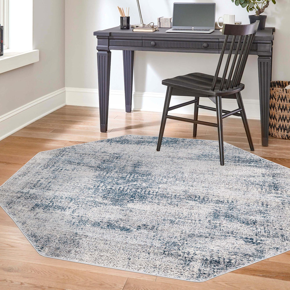 Bloomsbury Elegance Collection Area Rug -  Pimlico Octagon Blue  lifestyle 124