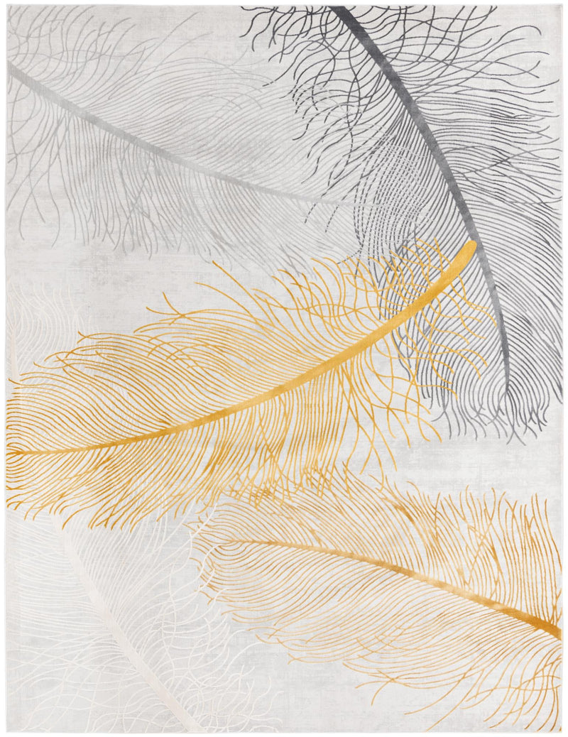 Bloomsbury Elegance Collection Area Rug -  Westminster Rectangle Yellow Gray Main